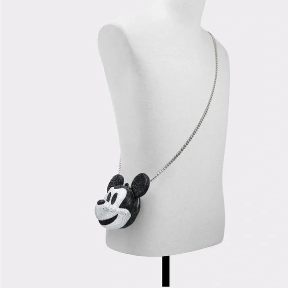 Disney 100 x Aldo Crystal Platinum Mickey Mouse Micro Purse (Limited Edition)
